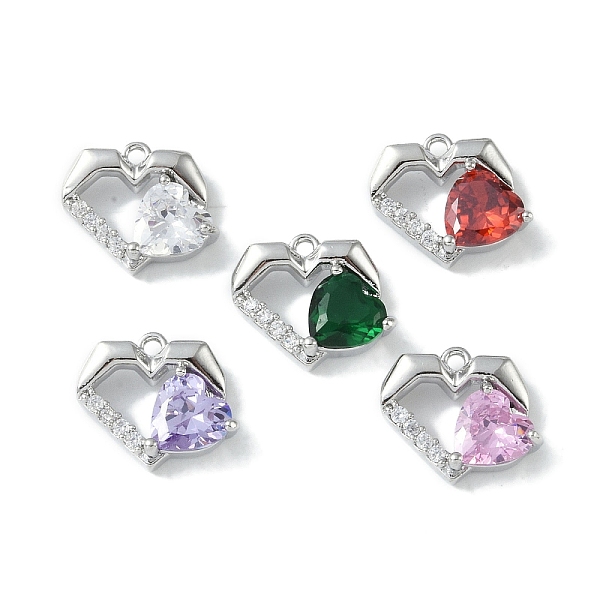 PandaHall Brass Micro Pave Cubic Zirconia Charms, with Glass, Heart, Mixed Color, Real Platinum Plated, 12x14x4mm, Hole: 1.2mm Brass+Cubic..., Multicolor
PandaHall Brass Micro Pave Cubic Zirconia Charms, with Glass, Heart, Mixed Color, Real Platinum Plated, 12x14x4mm, Hole: 1.2mm Brass+Cubic..., Multicolor