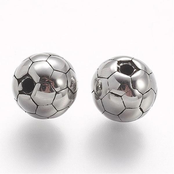 PandaHall 304 Stainless Steel Beads, Round/FootBall/Soccer Ball, Antique Silver, 9x8.5mm, Hole: 2mm 304 Stainless Steel Round
PandaHall 304 Stainless Steel Beads, Round/FootBall/Soccer Ball, Antique Silver, 9x8.5mm, Hole: 2mm 304 Stainless Steel Round