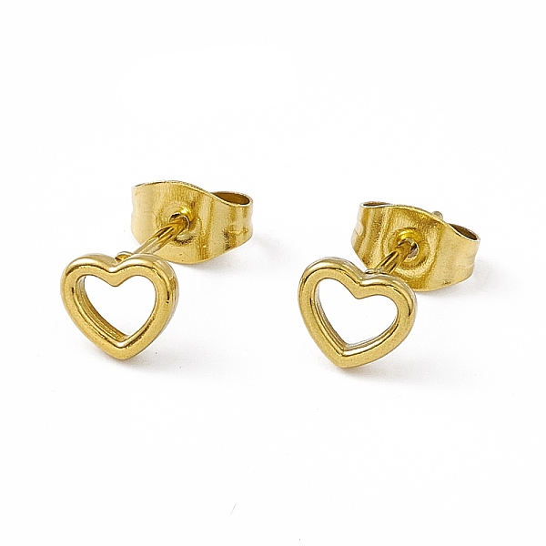 PandaHall Vacuum Plating 304 Stainless Steel Tiny Hollow Out Heart Stud Earrings for Women, Golden, 5.5x6mm, Pin: 0.8mm 304 Stainless Steel...
PandaHall Vacuum Plating 304 Stainless Steel Tiny Hollow Out Heart Stud Earrings for Women, Golden, 5.5x6mm, Pin: 0.8mm 304 Stainless Steel...