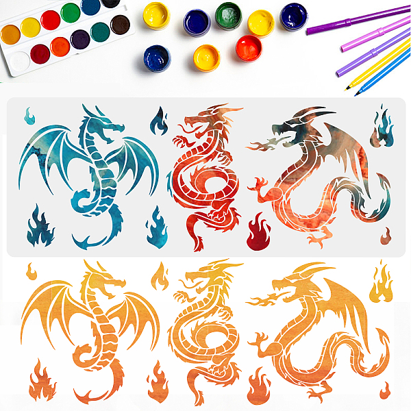 PandaHall PET Hollow Out Drawing Painting Stencils, for DIY Scrapbook, Photo Album, Dragon Pattern, 400x1000mm Plastic
PandaHall PET Hollow Out Drawing Painting Stencils, for DIY Scrapbook, Photo Album, Dragon Pattern, 400x1000mm Plastic