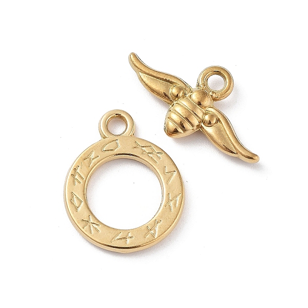 PandaHall Ion Plating(IP) 304 Stainless Steel Toggle Clasps, Insect, Real 18K Gold Plated, 17.5x14x1.5mm, Hole: 2mm, Bar: 10.5x19.5x3, Hole...
PandaHall Ion Plating(IP) 304 Stainless Steel Toggle Clasps, Insect, Real 18K Gold Plated, 17.5x14x1.5mm, Hole: 2mm, Bar: 10.5x19.5x3, Hole...