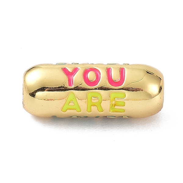 PandaHall Eco-Friendly Brass Enamel Beads, Long-Lasting Plated, Real 18K Gold Plated, Oval with Word You Are, Colorful, 17.5x7mm, Hole: 3mm...
PandaHall Eco-Friendly Brass Enamel Beads, Long-Lasting Plated, Real 18K Gold Plated, Oval with Word You Are, Colorful, 17.5x7mm, Hole: 3mm...