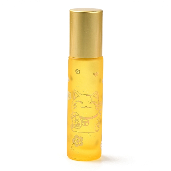 PandaHall Glass Roller Bottles, with Lid and Glass Roller Balls, Refillable Bottles, Column with Fortune Cat Pattern & Chinese Character..., Gold
PandaHall Glass Roller Bottles, with Lid and Glass Roller Balls, Refillable Bottles, Column with Fortune Cat Pattern & Chinese Character..., Gold