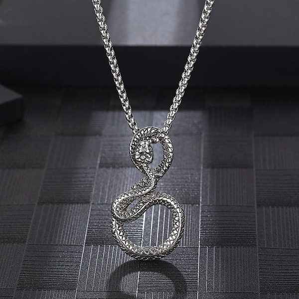 PandaHall Stylish Stainless Steel Snake Pendant Necklace for Daily Unisex Wear Stainless Steel
PandaHall Stylish Stainless Steel Snake Pendant Necklace for Daily Unisex Wear Stainless Steel
