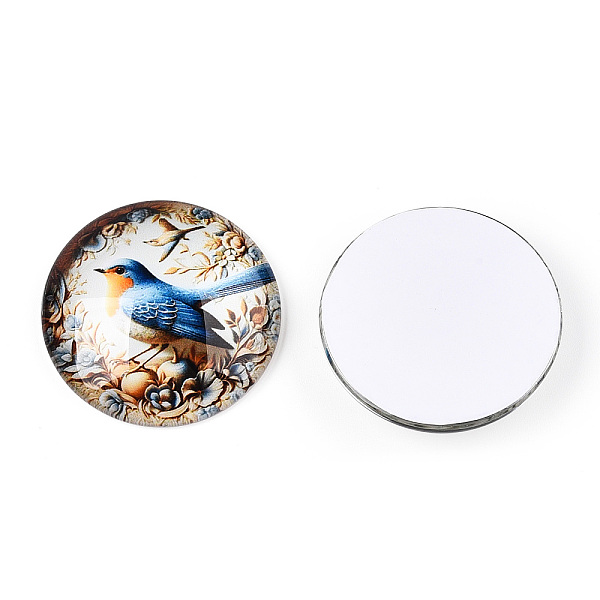 PandaHall Glass Cabochons, Half Round,, Flower and Bird Pattern, Colorful, 35x9mm Glass Half Round Multicolor
PandaHall Glass Cabochons, Half Round,, Flower and Bird Pattern, Colorful, 35x9mm Glass Half Round Multicolor