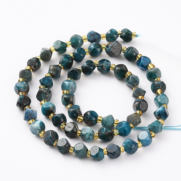 PandaHall Natural Apatite Beads Strands, with Seed Beads, Six Sided Celestial Dice, Dyed, Faceted, 6~6.5x6~6.5mm, Hole: 1mm, about...
PandaHall Natural Apatite Beads Strands, with Seed Beads, Six Sided Celestial Dice, Dyed, Faceted, 6~6.5x6~6.5mm, Hole: 1mm, about...