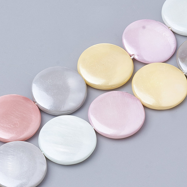 PandaHall Spray Painted Freshwater Shell Beads Strands, Flat Round, Mixed Color, 20x4mm, Hole: 1mm, about 20pcs/strand, 15.7 inch Freshwater..., Multicolor
PandaHall Spray Painted Freshwater Shell Beads Strands, Flat Round, Mixed Color, 20x4mm, Hole: 1mm, about 20pcs/strand, 15.7 inch Freshwater..., Multicolor