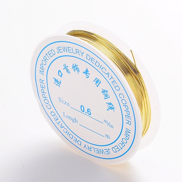PandaHall Round Copper Jewelry Wire,Cadmium Free & Nickel Free & Lead Free,Golden,22 Gauge,0.6mm,about 11.48 Feet(3.5m)/roll Copper Round
PandaHall Round Copper Jewelry Wire,Cadmium Free & Nickel Free & Lead Free,Golden,22 Gauge,0.6mm,about 11.48 Feet(3.5m)/roll Copper Round
