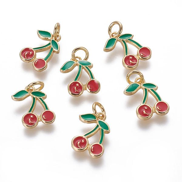 PandaHall Brass Enamel Charms, Cherry, Golden, Colorful, 13x11x1.5mm, Hole: 3mm Brass+Enamel Cherry
PandaHall Brass Enamel Charms, Cherry, Golden, Colorful, 13x11x1.5mm, Hole: 3mm Brass+Enamel Cherry