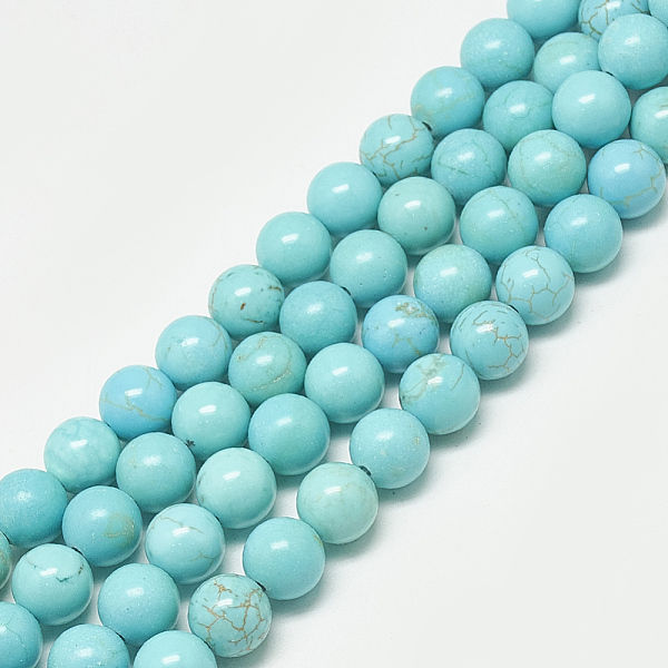 PandaHall Synthetic Turquoise Beads Strands, Dyed, Round, 4mm, Hole: 0.5mm, about 103~106pcs/strand, 14.96 inch Synthetic Turquoise Round
PandaHall Synthetic Turquoise Beads Strands, Dyed, Round, 4mm, Hole: 0.5mm, about 103~106pcs/strand, 14.96 inch Synthetic Turquoise Round