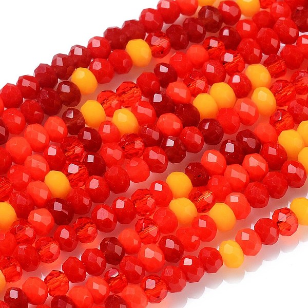 PandaHall Glass Beads Strands, Faceted, Rondelle, Red, 2~3.2x1.8~2.6mm, Hole: 0.8mm, about 185~186pcs/Strand, 15.55~15.75 inch(39.5~40cm)...
PandaHall Glass Beads Strands, Faceted, Rondelle, Red, 2~3.2x1.8~2.6mm, Hole: 0.8mm, about 185~186pcs/Strand, 15.55~15.75 inch(39.5~40cm)...