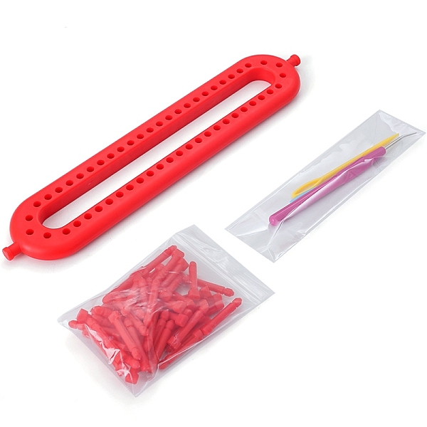 PandaHall Rectangle Plastic Knitting Looms, with Crochet Hook and Needle, DIY Scarf Hats Shawl Making Tools, Red, 25.5x5.2x3.4cm Plastic...
PandaHall Rectangle Plastic Knitting Looms, with Crochet Hook and Needle, DIY Scarf Hats Shawl Making Tools, Red, 25.5x5.2x3.4cm Plastic...