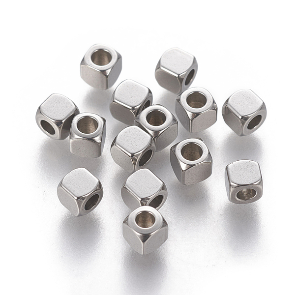 PandaHall 304 Stainless Steel Spacer Beads, Cube, Stainless Steel Color, 4x4x4mm, Hole: 2mm 304 Stainless Steel Cube
PandaHall 304 Stainless Steel Spacer Beads, Cube, Stainless Steel Color, 4x4x4mm, Hole: 2mm 304 Stainless Steel Cube
