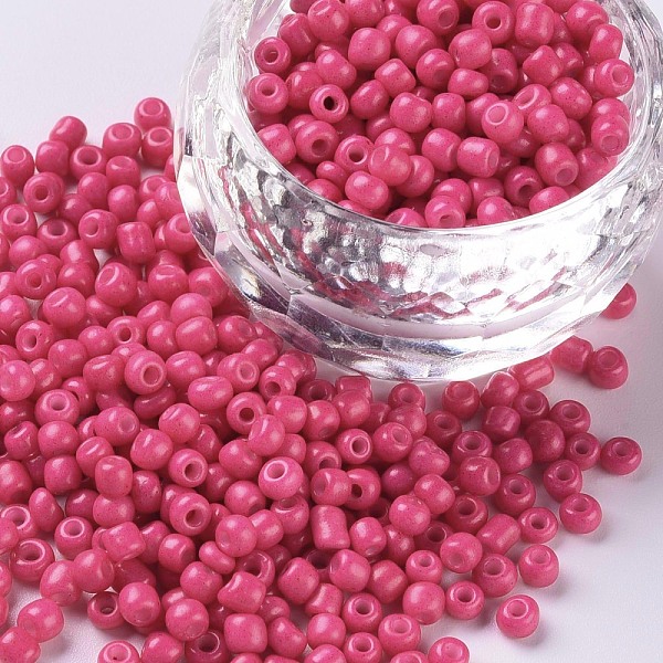 PandaHall Baking Paint Glass Seed Beads, Camellia, 8/0, 3mm, Hole: 1mm, about 1111pcs/50g, 50g/bag, 18bags/2pounds Glass Pink
PandaHall Baking Paint Glass Seed Beads, Camellia, 8/0, 3mm, Hole: 1mm, about 1111pcs/50g, 50g/bag, 18bags/2pounds Glass Pink
