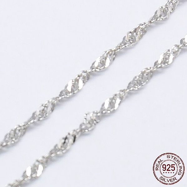 PandaHall Rhodium Plated 925 Sterling Silver Necklaces, with Spring Ring Clasps, 16 inch, 1.5mm wide Sterling Silver
PandaHall Rhodium Plated 925 Sterling Silver Necklaces, with Spring Ring Clasps, 16 inch, 1.5mm wide Sterling Silver