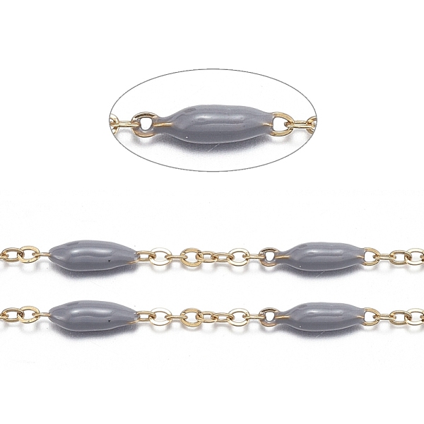 PandaHall Handmade Enamel Beaded Chains, with Stainless Steel Curb Chains and Spool, Soldered, Long-Lasting Plated, Golden, Gray...
PandaHall Handmade Enamel Beaded Chains, with Stainless Steel Curb Chains and Spool, Soldered, Long-Lasting Plated, Golden, Gray...