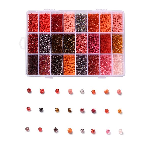 PandaHall 288G 24 Colors Glass Seed Beads, Round, Mixed Color, 6/0, 4~5x2.5~4.5mm, Hole: 1.2~1.5mm, 12g/color Glass Multicolor
PandaHall 288G 24 Colors Glass Seed Beads, Round, Mixed Color, 6/0, 4~5x2.5~4.5mm, Hole: 1.2~1.5mm, 12g/color Glass Multicolor