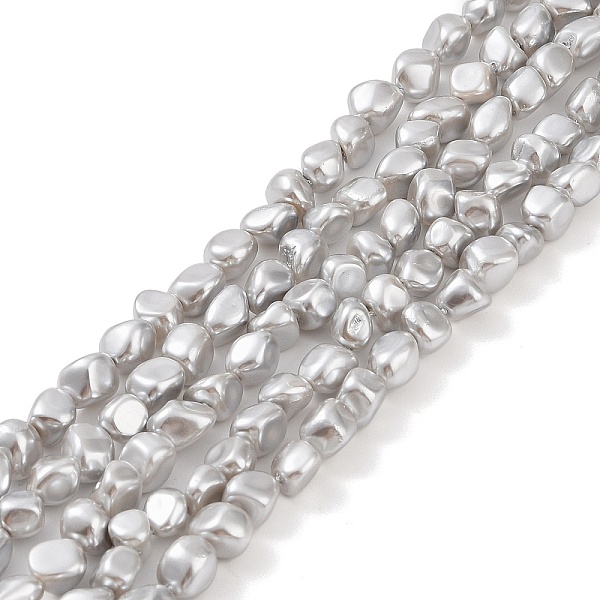PandaHall Electroplated Shell Pearl Beads Strands, Nuggets, Silver, 5.5~7.5x7~8.5x5~6.5mm, Hole: 1mm, about 57pcs/strand, 16.34 inch(41.5cm)...
PandaHall Electroplated Shell Pearl Beads Strands, Nuggets, Silver, 5.5~7.5x7~8.5x5~6.5mm, Hole: 1mm, about 57pcs/strand, 16.34 inch(41.5cm)...