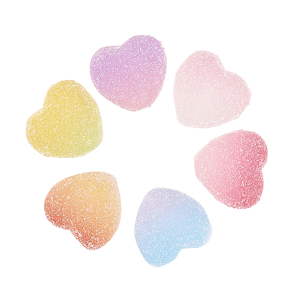 PandaHall Resin Cabochons, Two Tone, Heart, Mixed Color, 15x16.5x7mm, 6 colors, 10pcs/color, 60pcs/bag Resin Heart Multicolor
PandaHall Resin Cabochons, Two Tone, Heart, Mixed Color, 15x16.5x7mm, 6 colors, 10pcs/color, 60pcs/bag Resin Heart Multicolor