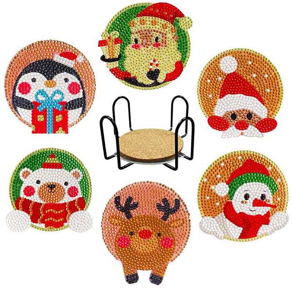 PandaHall DIY Christmas Theme Diamond Painting Coaster Kits, Including Acrylic Cup Mat, Cork Mat, Iron Coaster Stand, Resin Rhinestones, Pen...
PandaHall DIY Christmas Theme Diamond Painting Coaster Kits, Including Acrylic Cup Mat, Cork Mat, Iron Coaster Stand, Resin Rhinestones, Pen...