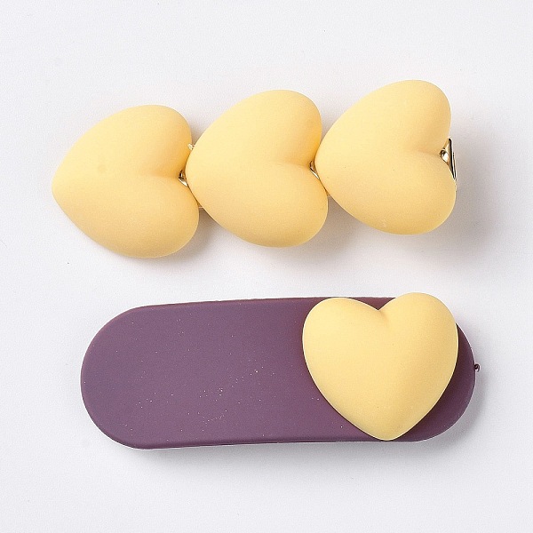 PandaHall Iron Alligator Hair Clips, Resin Heart Hair Accessories, Yellow, 64.5x25x20mm, 2pcs/card Resin Yellow
PandaHall Iron Alligator Hair Clips, Resin Heart Hair Accessories, Yellow, 64.5x25x20mm, 2pcs/card Resin Yellow
