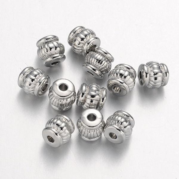 PandaHall Tibetan Style Beads, Cadmium Free & Nickel Free & Lead Free, Barrel, Platinum, 5x5x5mm, Hole: 1.5mm Alloy Lantern
PandaHall Tibetan Style Beads, Cadmium Free & Nickel Free & Lead Free, Barrel, Platinum, 5x5x5mm, Hole: 1.5mm Alloy Lantern