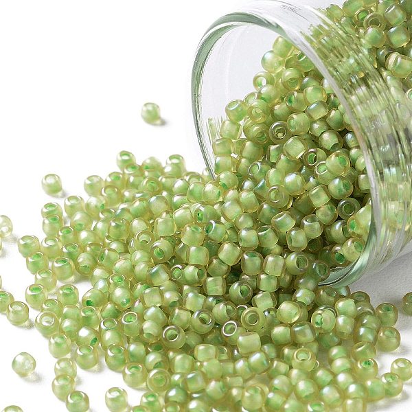 PandaHall TOHO Round Seed Beads, Japanese Seed Beads, (946F) Frost Inside Color Jonquil/Opaque Green Lined, 11/0, 2.2mm, Hole: 0.8mm, about...
PandaHall TOHO Round Seed Beads, Japanese Seed Beads, (946F) Frost Inside Color Jonquil/Opaque Green Lined, 11/0, 2.2mm, Hole: 0.8mm, about...