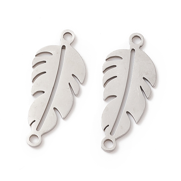 PandaHall 201 Stainless Steel Connector Charms, Feather Links, Stainless Steel Color, 26x11x1mm, Hole: 1.8mm 201 Stainless Steel Feather
PandaHall 201 Stainless Steel Connector Charms, Feather Links, Stainless Steel Color, 26x11x1mm, Hole: 1.8mm 201 Stainless Steel Feather