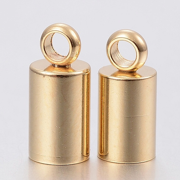 PandaHall 201 Stainless Steel Cord Ends, End Caps, Column, Golden, 10x5mm, Hole: 1.5mm, Inner Diameter: 4mm 201 Stainless Steel
PandaHall 201 Stainless Steel Cord Ends, End Caps, Column, Golden, 10x5mm, Hole: 1.5mm, Inner Diameter: 4mm 201 Stainless Steel