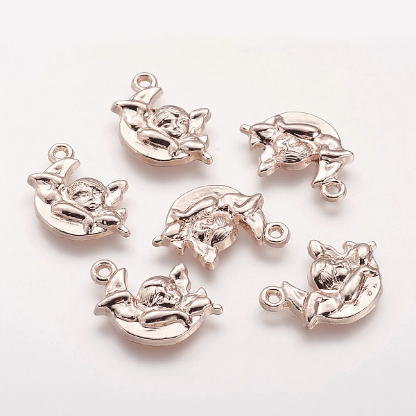 PandaHall Cadmium Free & Nickel Free & Lead Free Golden Alloy Pendants, Long-Lasting Plated, Angel and Moon, Rose Gold, 23x21x3mm, Hole...
PandaHall Cadmium Free & Nickel Free & Lead Free Golden Alloy Pendants, Long-Lasting Plated, Angel and Moon, Rose Gold, 23x21x3mm, Hole...