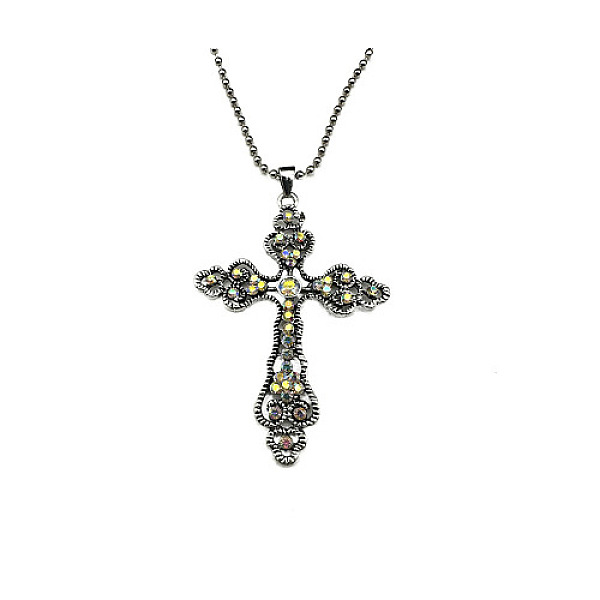PandaHall Cross Zinc Alloy Pendant Necklace, with Rhinestone, Jonquil, 27.56 inch(70cm) Rhinestone Cross Yellow
PandaHall Cross Zinc Alloy Pendant Necklace, with Rhinestone, Jonquil, 27.56 inch(70cm) Rhinestone Cross Yellow