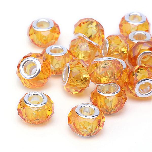 PandaHall Handmade Glass European Beads, Large Hole Beads, Silver Color Brass Core, Gold, 14x8mm, Hole: 5mm Glass+Brass Core Rondelle Gold
PandaHall Handmade Glass European Beads, Large Hole Beads, Silver Color Brass Core, Gold, 14x8mm, Hole: 5mm Glass+Brass Core Rondelle Gold