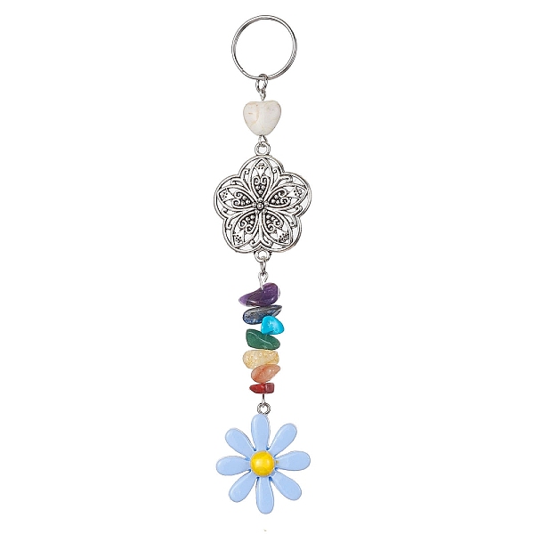 PandaHall Flower Resin Keychains, with Chakra Gemstone Chip and 304 Stainless Steel Split Key Rings and Tibetan Style Alloy Links...
PandaHall Flower Resin Keychains, with Chakra Gemstone Chip and 304 Stainless Steel Split Key Rings and Tibetan Style Alloy Links...