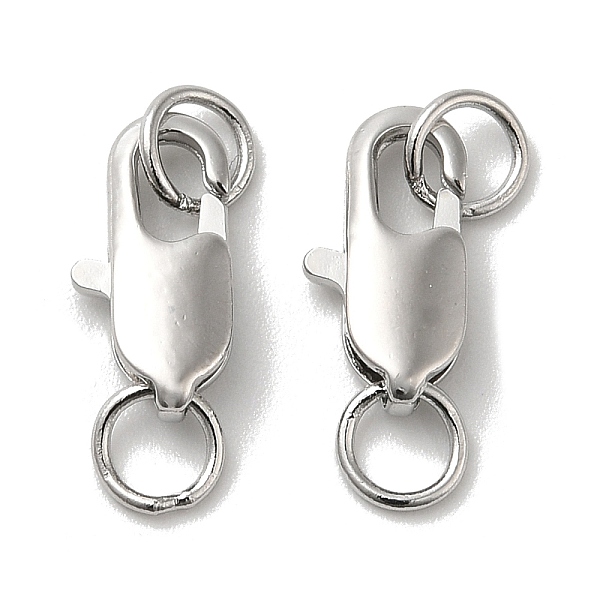 PandaHall Brass Lobster Claw Clasps, with Jump Rings, Real Platinum Plated, 12x6x2.5mm, Hole: 3mm Brass
PandaHall Brass Lobster Claw Clasps, with Jump Rings, Real Platinum Plated, 12x6x2.5mm, Hole: 3mm Brass