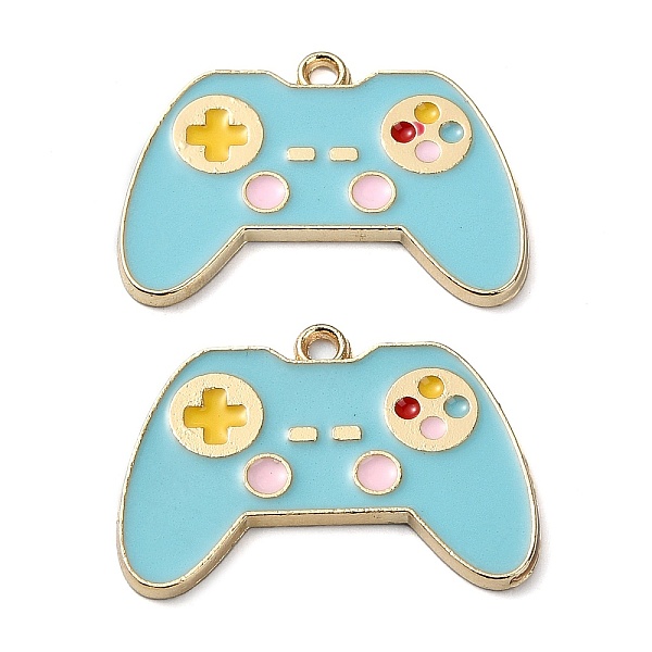 PandaHall Rack Plating Alloy Enamel Pendants, Nickel Free, Game Console Remote Control Charm, Golden, Sky Blue, 18x26x1.5mm, Hole: 1.4mm...
PandaHall Rack Plating Alloy Enamel Pendants, Nickel Free, Game Console Remote Control Charm, Golden, Sky Blue, 18x26x1.5mm, Hole: 1.4mm...