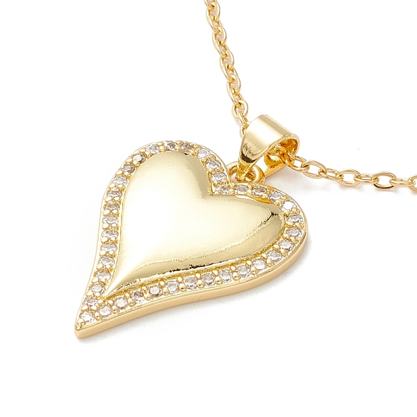 PandaHall Clear Cubic Zirconia Heart Pendant Necklace, 304 Stainless Steel Jewelry for Women, Golden, 17.72 inch(45cm) Cubic Zirconia
PandaHall Clear Cubic Zirconia Heart Pendant Necklace, 304 Stainless Steel Jewelry for Women, Golden, 17.72 inch(45cm) Cubic Zirconia