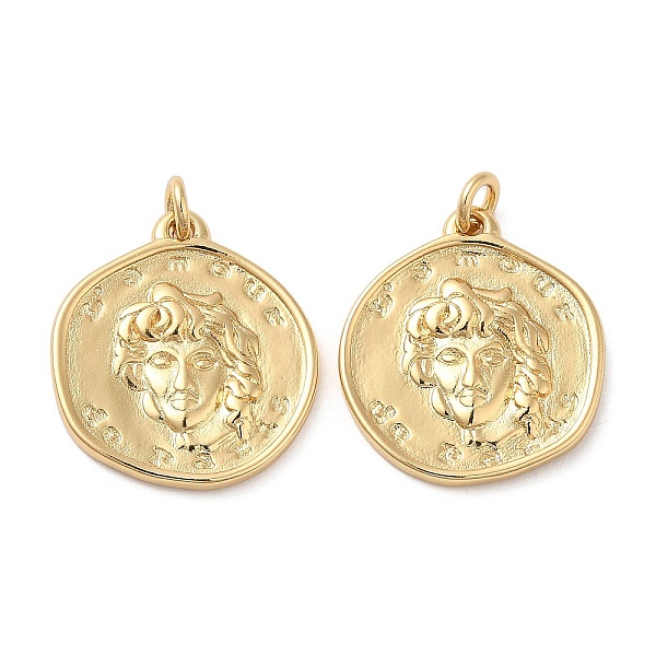 PandaHall Rack Plating Brass Pendants, with Jump Ring, Long-Lasting Plated, Cadmium Free & Lead Free, Flat Round with Human Charm, Real 18K...
PandaHall Rack Plating Brass Pendants, with Jump Ring, Long-Lasting Plated, Cadmium Free & Lead Free, Flat Round with Human Charm, Real 18K...