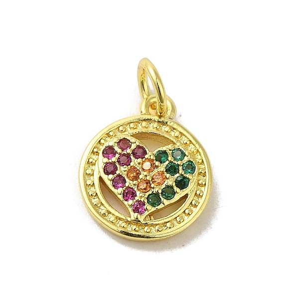 PandaHall Real 18K Gold Plated Brass Pave Cubic Zirconia Pendants, with Jump Rings, Heart, Colorful, 13x11x2mm, Hole: 3mm Brass+Cubic...
PandaHall Real 18K Gold Plated Brass Pave Cubic Zirconia Pendants, with Jump Rings, Heart, Colorful, 13x11x2mm, Hole: 3mm Brass+Cubic...