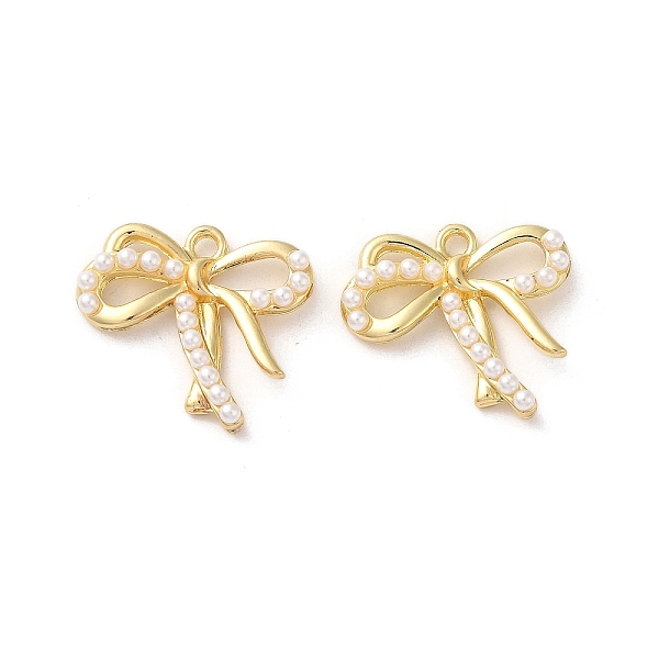 PandaHall Rack Plating Alloy Pendants, with ABS Plastic Beads, Bowknot, Golden, 21x22.5x3.5mm, Hole: 1.8mm Alloy+Plastic Bowknot
PandaHall Rack Plating Alloy Pendants, with ABS Plastic Beads, Bowknot, Golden, 21x22.5x3.5mm, Hole: 1.8mm Alloy+Plastic Bowknot