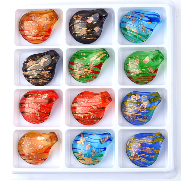 PandaHall Mixed Color, 50.5~55.5x38.5~42x13~15mm, Hole: 9~11.5mm Silver Foil Round Multicolor
PandaHall Mixed Color, 50.5~55.5x38.5~42x13~15mm, Hole: 9~11.5mm Silver Foil Round Multicolor