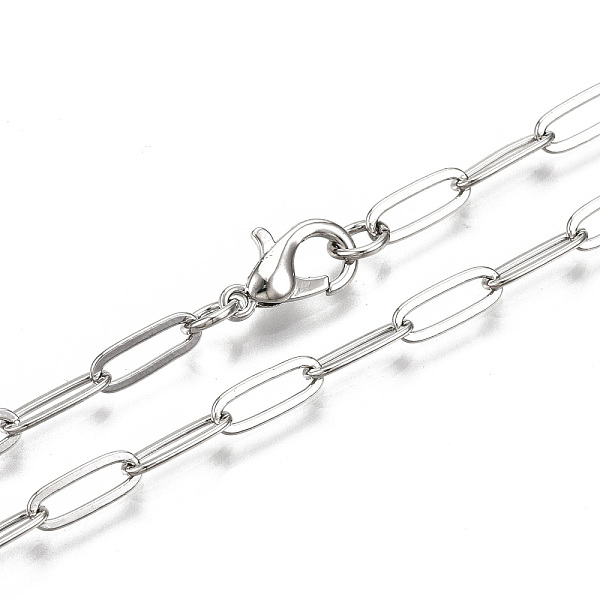 PandaHall Brass Paperclip Chains, Drawn Elongated Cable Chains Necklace Making, with Lobster Claw Clasps, Platinum, 18.11 inch(46cm) long...
PandaHall Brass Paperclip Chains, Drawn Elongated Cable Chains Necklace Making, with Lobster Claw Clasps, Platinum, 18.11 inch(46cm) long...