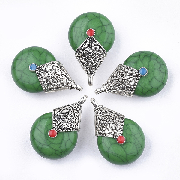 PandaHall Resin Pendants, with Alloy & Enamel, teardrop, Antique Silver, Green, 37~38x23x16~17mm, Hole: 2~3mm Resin Teardrop Green
PandaHall Resin Pendants, with Alloy & Enamel, teardrop, Antique Silver, Green, 37~38x23x16~17mm, Hole: 2~3mm Resin Teardrop Green