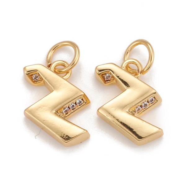 PandaHall Brass Micro Pave Clear Cubic Zirconia Charms, Cadmium Free & Nickel Free & Lead Free, Letter Z, Real 18K Gold Plated, 10x13x3mm...
PandaHall Brass Micro Pave Clear Cubic Zirconia Charms, Cadmium Free & Nickel Free & Lead Free, Letter Z, Real 18K Gold Plated, 10x13x3mm...