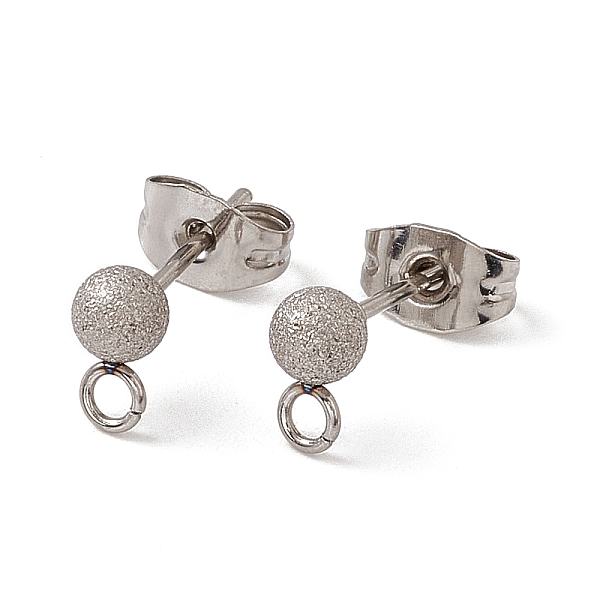 PandaHall 304 Stainless Steel Stud Earring Findings, with Ear Nuts and Horizontal Loops, Textured, Round, Stainless Steel Color, 7x4mm, Hole...
PandaHall 304 Stainless Steel Stud Earring Findings, with Ear Nuts and Horizontal Loops, Textured, Round, Stainless Steel Color, 7x4mm, Hole...