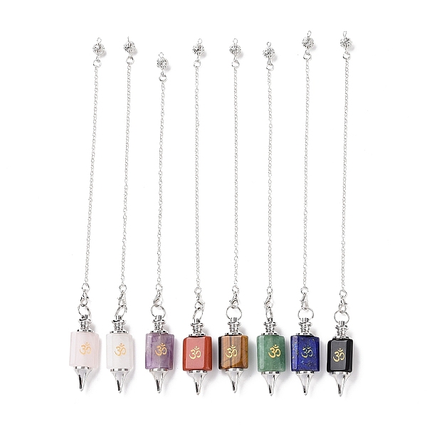 PandaHall Mixed Gemstone Dowsing Pendulum Big Pendants, with Platinum Plated Brass Findings, Cadmium Free & Lead Free, 242mm, Hole: 2.5mm...
PandaHall Mixed Gemstone Dowsing Pendulum Big Pendants, with Platinum Plated Brass Findings, Cadmium Free & Lead Free, 242mm, Hole: 2.5mm...