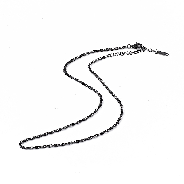 PandaHall 304 Stainless Steel Rope Chain Necklace for Men Women, Gunmetal, 15.87 inch(40.3cm) 304 Stainless Steel
PandaHall 304 Stainless Steel Rope Chain Necklace for Men Women, Gunmetal, 15.87 inch(40.3cm) 304 Stainless Steel
