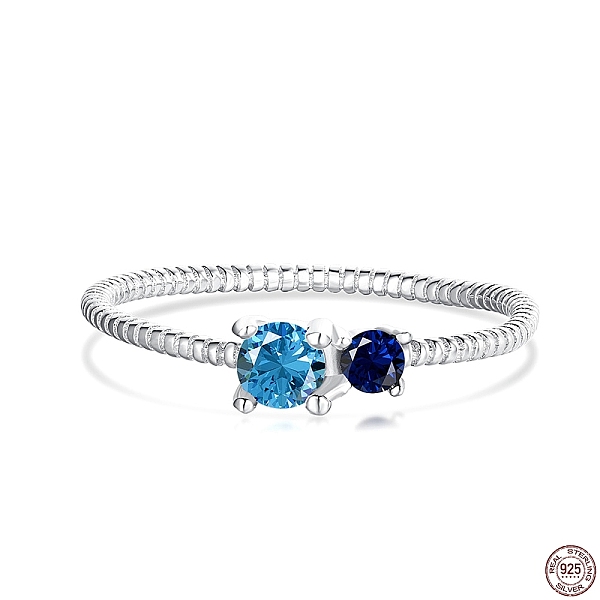 PandaHall Rhodium Plated 925 Sterling Silver Finger Ring with Blue Cubic Zirconia, Real Platinum Plated, US Size 7(17.3mm) Sterling Silver...
PandaHall Rhodium Plated 925 Sterling Silver Finger Ring with Blue Cubic Zirconia, Real Platinum Plated, US Size 7(17.3mm) Sterling Silver...