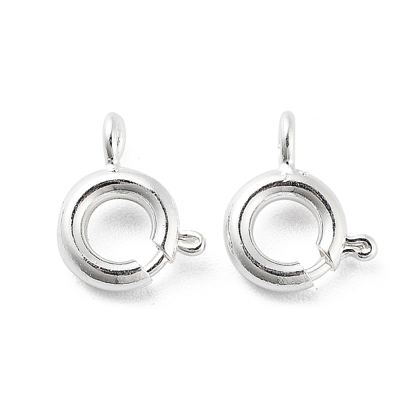 PandaHall Brass Spring Ring Clasps, 925 Sterling Silver Plated, 8x5.5x1.5mm, Hole: 1.4mm Brass
PandaHall Brass Spring Ring Clasps, 925 Sterling Silver Plated, 8x5.5x1.5mm, Hole: 1.4mm Brass