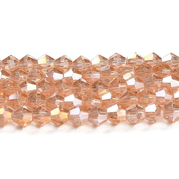 PandaHall Transparent Electroplate Glass Beads Strands, AB Color Plated, Faceted, Bicone, Misty Rose, 3x2.5mm, Hole: 0.7mm, about...
PandaHall Transparent Electroplate Glass Beads Strands, AB Color Plated, Faceted, Bicone, Misty Rose, 3x2.5mm, Hole: 0.7mm, about...