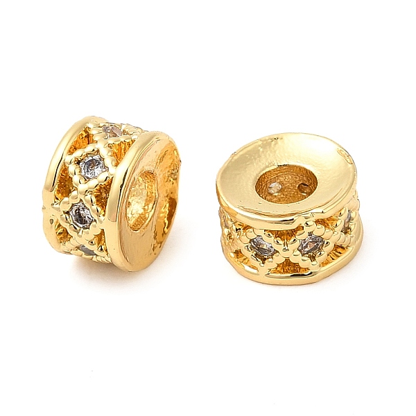 PandaHall Rack Plating Brass Cubic Zirconia Beads, Long-Lasting Plated, Column, Golden, 6x4mm, Hole: 2.4mm Brass+Cubic Zirconia Column Clear
PandaHall Rack Plating Brass Cubic Zirconia Beads, Long-Lasting Plated, Column, Golden, 6x4mm, Hole: 2.4mm Brass+Cubic Zirconia Column Clear